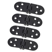 4Pcs Black Zinc Alloy Door Flap Hinge for Cabinet, Table Flip 80*30mm