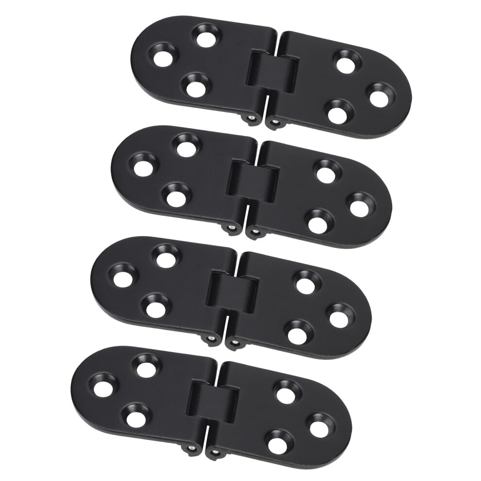 4Pcs Black Zinc Alloy Door Flap Hinge For Cabinet, Table Flip 80*30Mm 4361393194056
