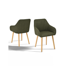 (Olive Green, Set of 2) GOEURVANT Dining Chairs