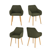 (Olive Green, Set of 4) Goeurvant Dining Chairs
