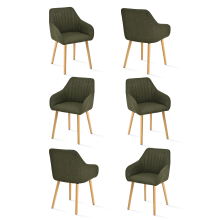 (Olive Green, Set of 6) Goeurvant Dining Chairs