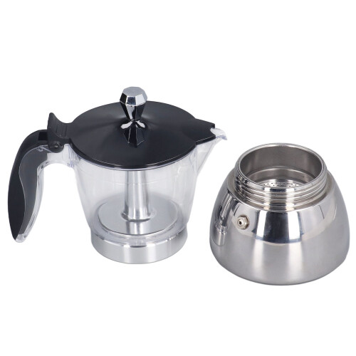 Clear Top Stovetop Coffee Brewer 6 Cup 2