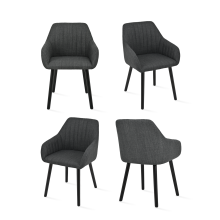 (Charcoal Grey, Set of 4) Goeurvant Dining Chairs