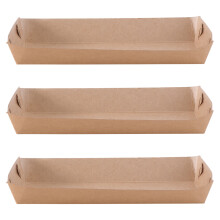 150Pièces Boîte À Snacks Kraft Beige Bateau Jetable Pour Festivals