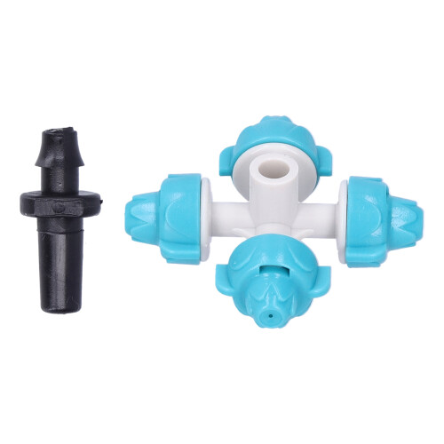 4-Auslass Zerstäuberdüsen 50 Stück mit 4mm Haken
