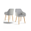 (Light Grey, Set of 2) GOEURVANT Velvet Dining Chairs with Armrests, Nordic Fabric Accent Chair with Solid Wood Legs 1
