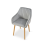 (Light Grey, Set of 2) GOEURVANT Velvet Dining Chairs with Armrests, Nordic Fabric Accent Chair with Solid Wood Legs 2