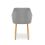 (Light Grey, Set of 2) GOEURVANT Velvet Dining Chairs with Armrests, Nordic Fabric Accent Chair with Solid Wood Legs 5