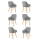 (Light Grey, Set of 6) Velvet Dining Chairs with Armrests, Nordic Fabric Accent Chair with Solid Wood Legs - GOEURVANT 1