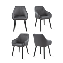 (Dark Grey, Set of 4) Goeurvant Dining Chairs