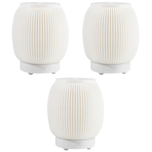3St Huiselijke USB Aroma Diffuser Wit Met Sfeervol LED Licht 1