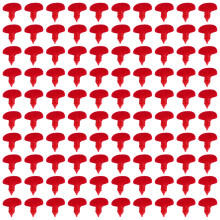 200Pcs Red Flocking Bear Doll Noses Soft Toy Nose for DIY Projects