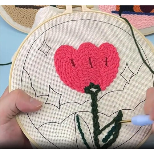 Jaenea Punch Stitch Kit for Adults and Beginners with 1