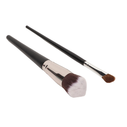 Concealer Brush Set, Flawless Coverage, Soft Mini Flat Top, Affordable Professional Makeup Brushes, Ergonomically Designed Handle, 2Pcs 1