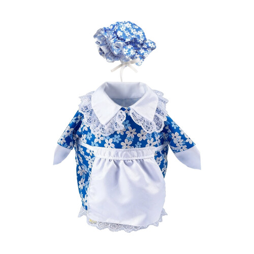 Roupa de Páscoa para ganso de varanda de 23 polegadas, vestido com estampa floral e chapéu para decoração de jardim e quintal. 1