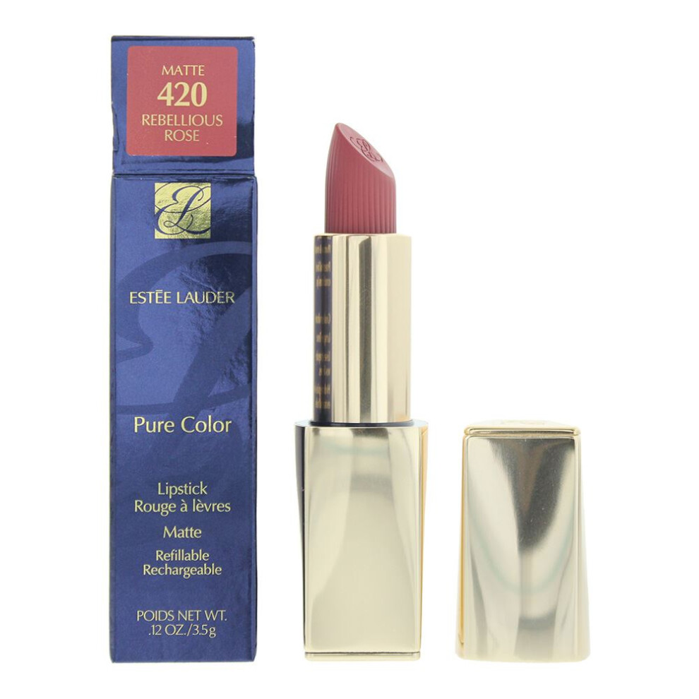Estee Lauder Estée Lauder Pure Color Matte 420 Rebellious Rose Lipstick 3.5G Pink