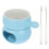 2Ensembles Pot Melting Chocolat Fromage Céramique Jaune Usage Cuisine 10