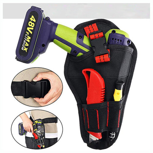 Heavy-Duty Drill Holster with Bit Pouch - FOR Durable Tool Storage Solution! - Tool Belt, Power Drill Accessories, Drill Holder 1