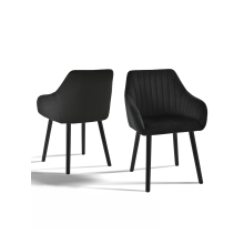 (Black, Set of 2) Goeurvant Dining Chairs