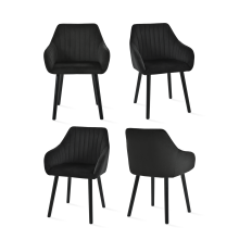 (Black, Set of 4) Goeurvant Dining Chairs