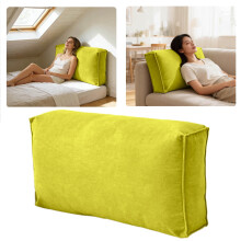 Coussin de dossier en velours pour canapé, housse amovible, soutien lombaire/taille pour canapé, lit de jour, table de chevet, fenêtre – 60 x 45