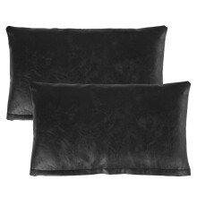 2Pcs Faux Leather Throw Pillow Covers with Hidden Zipper, Square/Rectangle PU Leather Cushion Cases for Sofa – Compatible with Standard Pillows