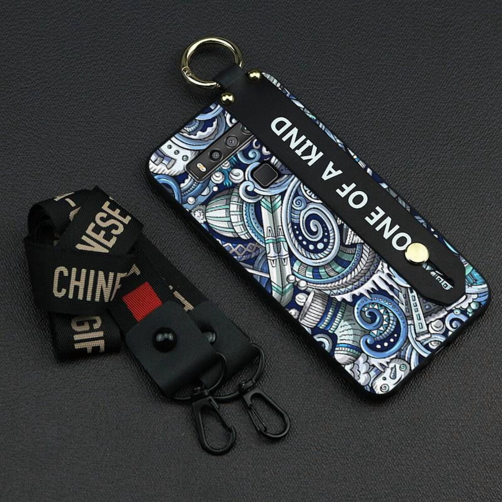 Phone Case For Compatible With Tcl 10 5G Uw Â Dirt-Resistant, Waterproof, Shockproof, Kickstand, Wristband, Silicone, Graffiti Design 9558830154772