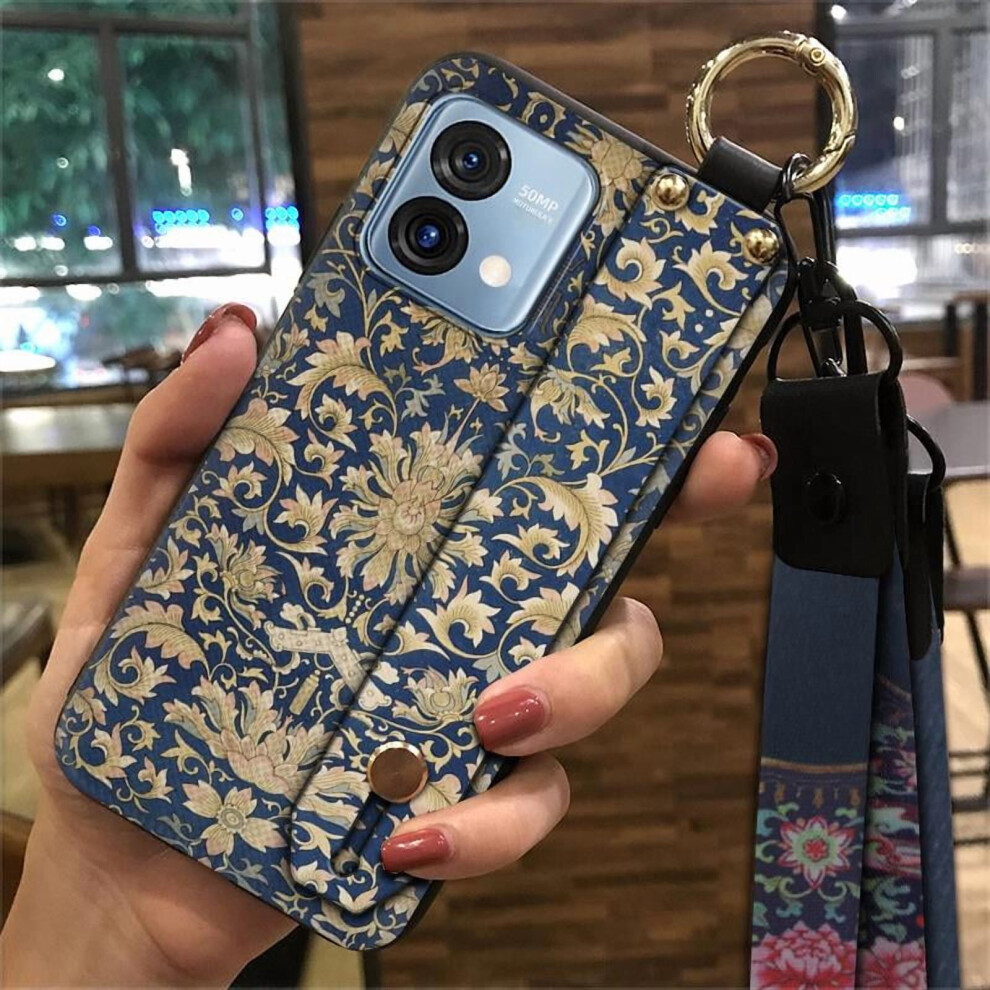 Moto G Stylus 5G 2023 Phone Case Â Shockproof, Ring Wrist Strap, Kickstand, Dirt-Resistant Silicone, Chinese Style 9558830155250