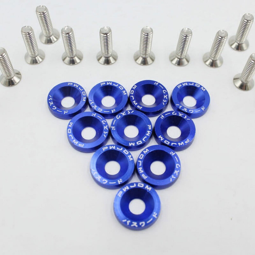 10Pcs M6 Anodized Aluminum Bolts And Washers Kit For Automotive Applications 9101399420873
