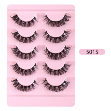5 Pairs False Eyelashes - Thick Realistic Curly Style, Natural Look for Daily Makeup & Lash Enhancement