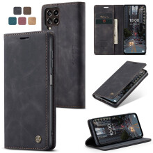 Leather Wallet Phone Case with Card Holder & Zipper, Compatible with Samsung Galaxy