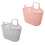 BESTONZON 2Pcs Hollow Plastic Bathroom Basket with Ergonomic Handle for Storage Use 1