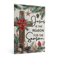 Vintage Cross Canvas Wall Art, Framed Christian Decor for Living Room, Bedroom & Prayer Space – Compatible with Home & Christmas Decor