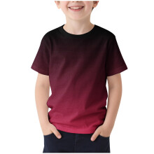 Boys Kids Short Sleeve Tee Casual Summer Shirts Kid Fashion Gradient Loose Tops Tees 2-13 Years