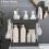 Bathroom Kitchen Storage, Under Sink Shelf Organizer with 4 Hooks, 2-Tier 1