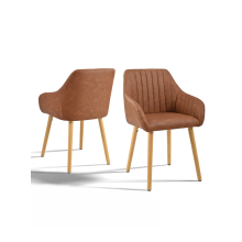 (Brown, Set of 2) Goeurvant Dining Chairs