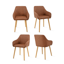 (Brown, Set of 4) Goeurvant Dining Chairs