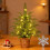 Pre-Lit 2ft Mini Christmas Tree Green Nordic Spruce with 6
