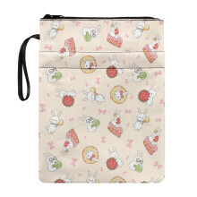 Book Cover Sleeve Pouch Classic Bible Carrying Case with Waterproof Polyester Fabric Protector Wrap Bag Washable for Stationery