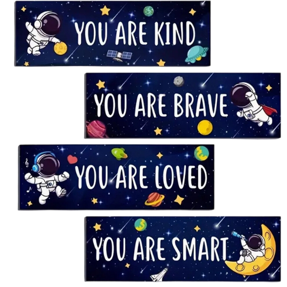 Wooden Space-Themed Wall Decor for Kids' Room, Nursery & Playroom – Compatible with Children's Bedrooms