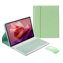 Keyboard Case with Mouse Compatible with Lenovo Tab P12 Pro (2nd Gen) 12.7", Detachable Wireless Keyboard & PU Folio Stand Cover