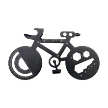 16-in-1 Stainless Steel Multi-Tool with Screwdrivers, Wrenches, Ruler – Compact Handmade Tool for Cyclists & DIY Enthusiasts