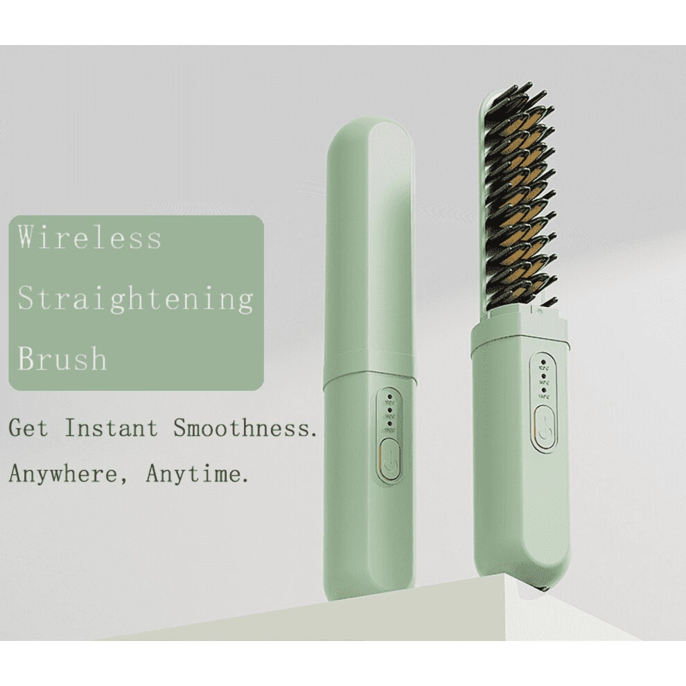 Heated Curling Brush,Cordless Hair Straightener, Ionic Curling Iron Volumizing Hot Brush, Create Root Volume & Loose, Ionic Brush Volumizer