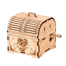 3D Wooden Puzzle Music Box – Hand Crank DIY Kit, Educational Building Set & Home Decoration Gift, Compatible with STEM Learning