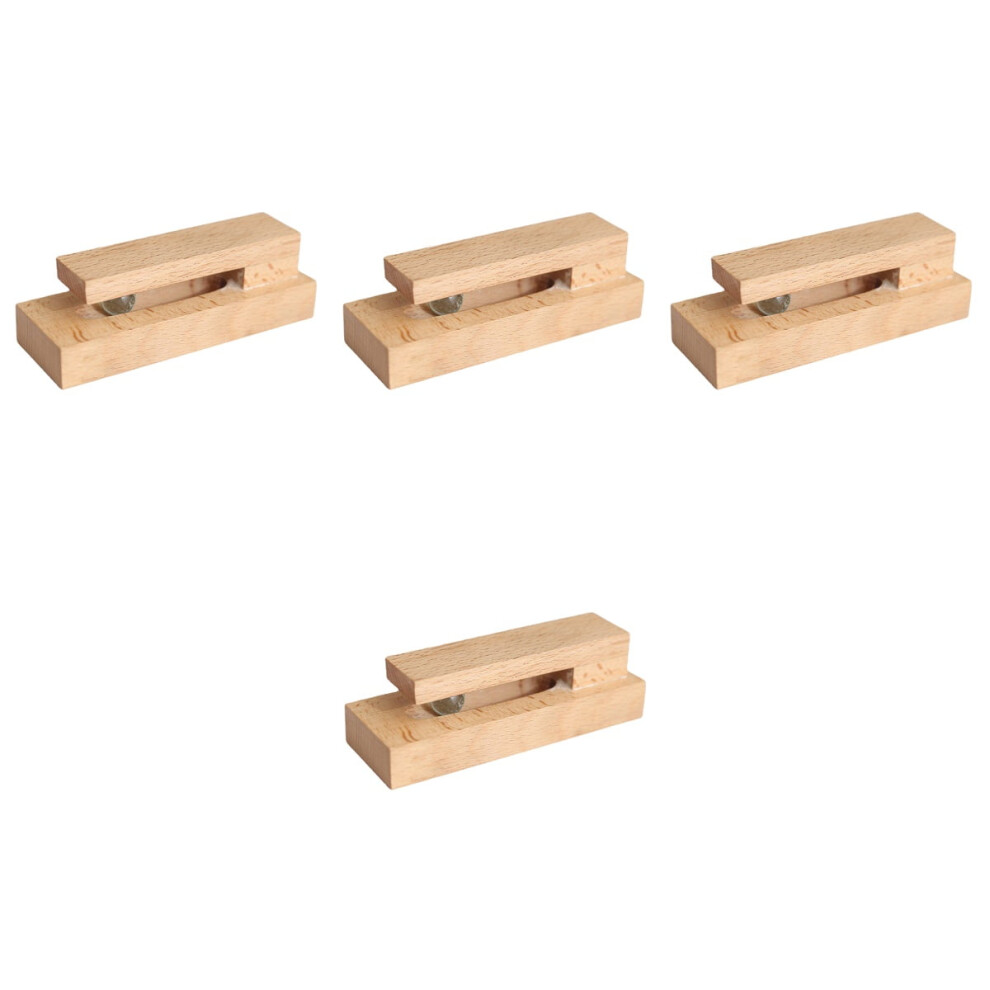 Solid Wood Towel Rack Hook Set 4Pcs 971050474717