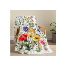 Vintage Floral Throw Blanket 50x60 inches 3D printed daisy