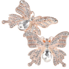 1 Pair Butterfly Shoe Buckles Rhinestone Shoe Clips Decorative Shoe Clips Removable Shoe Buckles for Women