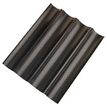 Stainless Steel Non-Stick Perforated French Bread Baking Pan Set, 4-Loaf Capacity, Heavy-Gauge for Superior Heat Conduction