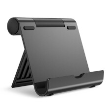 Adjustable Foldable Tablet Stand for iPad/iPad Pro/Air/Mini, Galaxy Tab A8/A7 Lite/A7/S8/S7, Kindle, Phones (4-13"), Silver