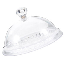 Présentoir à gâteaux transparent avec dôme, réutilisable, en polypropylène (PP), idéal pour les fêtes et les mariages (26,7 cm).